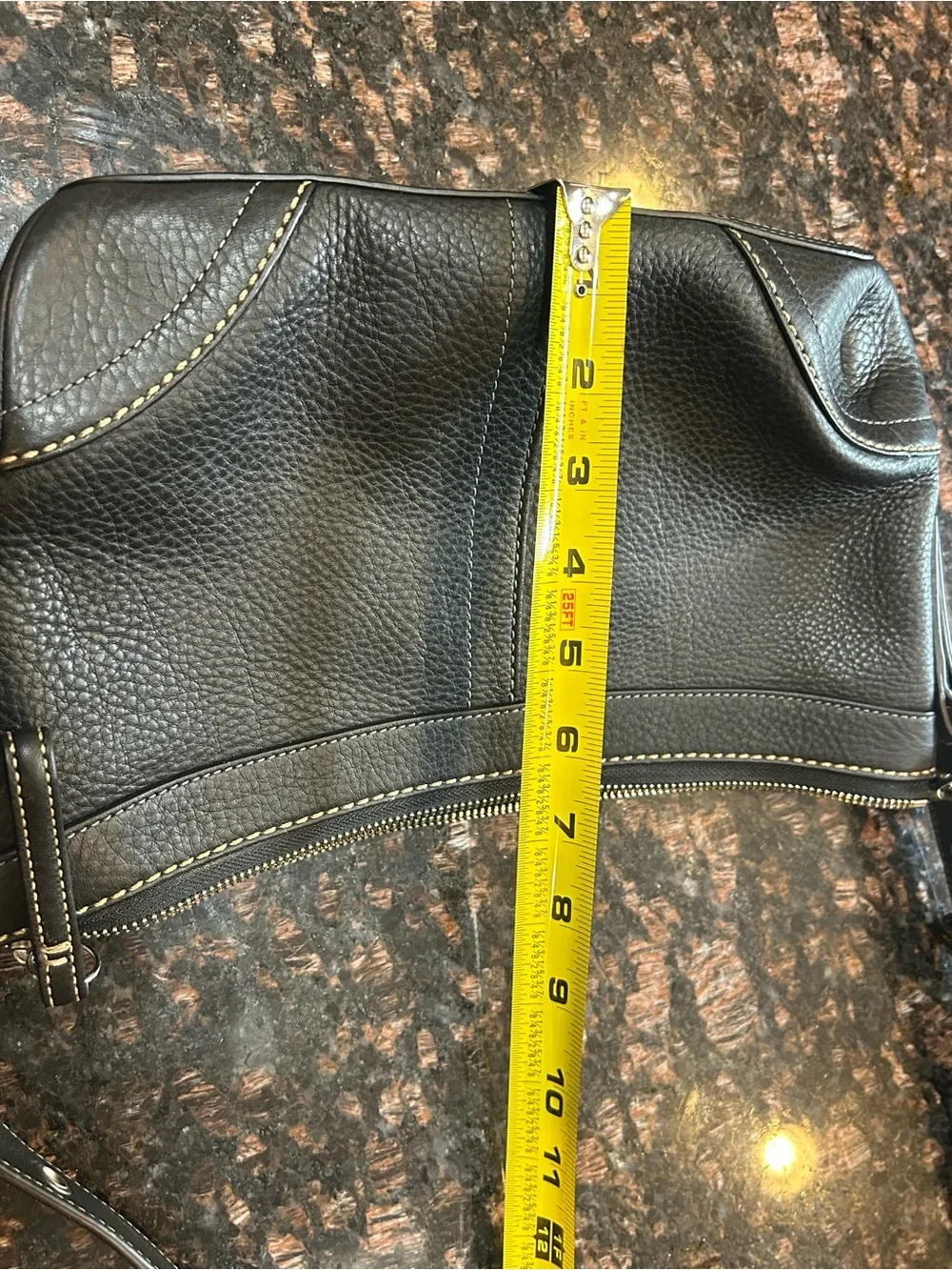 Coach F12324 Black Pebbled Leather Hobo Shoulder Bag